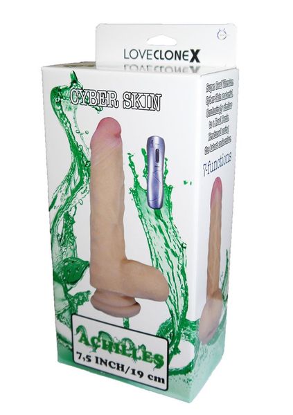 Wibrator Penis Z Przyssawką Cyber Skin - Loveclonex Achilles 7,5" zdjęcie 8