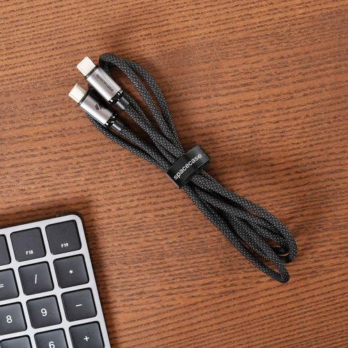 SPACECASE MOCNY KABEL USB-C DO USB-C TYP-C PD 60W 100CM SZYBKIE ŁADOWANIE na Arena.pl