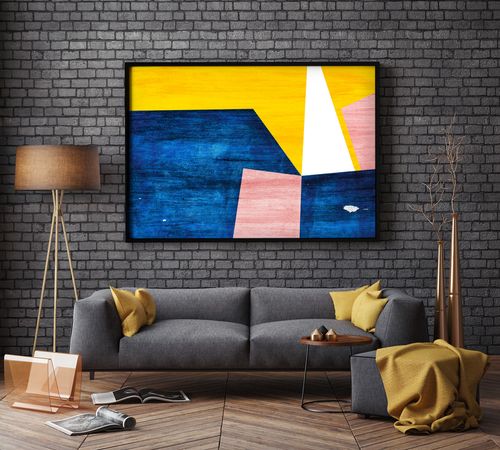 Plakat abstrakcja geometryczna 21x29,7 cm A4 na Arena.pl