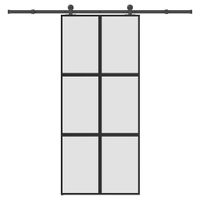 Drzwi przesuwne z zestawem okuć Szkło hartowane i aluminium