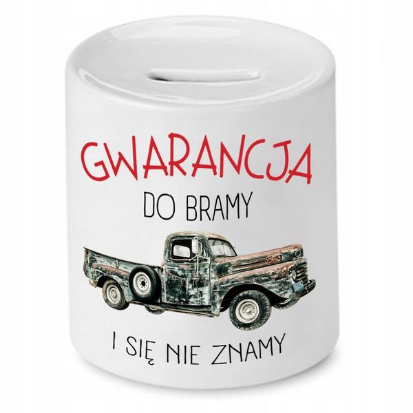 Skarbonka Dla Mechanika Gwarancja Do Bramy Prezent Z Nadrukiem Ze Zdjęciem zdjęcie 1