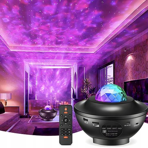 PROJEKTOR GWIAZD RZUTNIK NIEBA LAMPKA NOCNA LED GŁOŚNIK BLUETOOTH + PILOT na Arena.pl