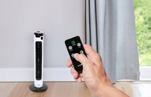 WENTYLATOR KOLUMNOWY LUND 81CM 50W WIATRAK PODŁOGOWY STOJĄCY LED +PILOT na Arena.pl