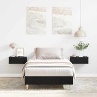 łóżko XL 90x200 cm Czarny Dąb Drewno inżynieryjne