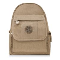 modny plecaczek damski w kolorze jasnego brązu sp-10-lb