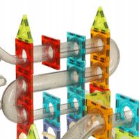 Klocki magnetyczne magnetic sticks marble tor kulkowy z dźwiękiem muzyką
