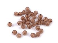 CRACKLE KULE KORALIKI DO BRANSOLETEK RĘKODZIEŁA PLASTIK BEŻOWY 8MM 20SZT