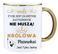 KUBEK PREMIUM DLA KOSMETYCZKI STYLISTKI PAZNOKCI ŚMIESZNY PREZENT
