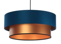 Lampa wisząca DOUBLE BLUE 60 granatowa/miedziana