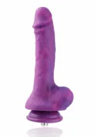 hismith kliclok dildo 19 cm fioletowy silikonowy z systemem kliclok