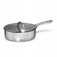 PATELNIA GŁĘBOKA Indukcja z POKRYWKĄ Stalowa Gaz Konighoffer Petra 24 cm