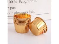 Foremki do muffinek (alu), złote, 50 szt.