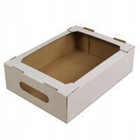 Tacka na ciasto 290x205x80 mm 10 szt. biała karton pudełko na TORT CIASTKA