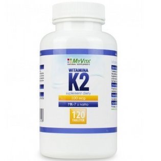 Witamina K2 MK-7  K2 MK7 100mcg z natto K2MK7 120 tabletek MyVita
