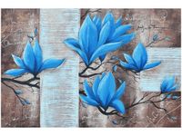 OBRAZ NIEBIESKI KWIAT MAGNOLII