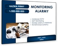 TABLICZKA REKLAMOWA szyld z dibondu nadruk 40x30 cm MONITORING ALARMY