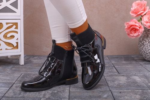 BOTKI DAMSKIE GLANY BUTY OCIEPLANE NA SUWAK na Arena.pl