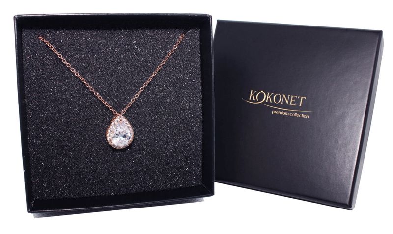 Naszyjnik ślubny DROP rose zdjęcie 1