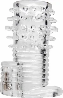 xr brands wibrująca nakładka intymna teksturowana przezroczysta tpr na Arena.pl