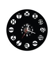Zegar ścienny z płyty winylowej Znaki Zodiaku 37.5