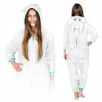 PIŻAMA ŚWIĄTECZNA KIGURUMI ONESIE BIAŁA FURIA PIŻAMKA JEDNOCZĘŚCIOWA DRES