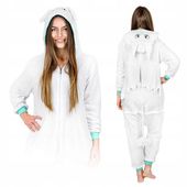 PIŻAMA ŚWIĄTECZNA KIGURUMI ONESIE BIAŁA FURIA PIŻAMKA JEDNOCZĘŚCIOWA DRES