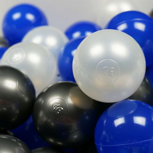 Kulki do zabawy ø7cm 300szt perłowe, metaliczny grafit, niebieskie na Arena.pl