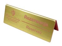 TABLICZKA INFORMACYJNA REZERWACJA NA STOLIK15x5 cm -10szt.