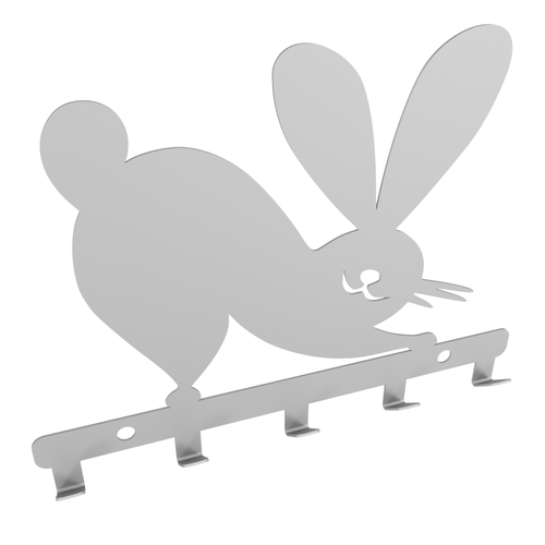 Metalowy wieszak ścienny na ręczniki ubrania klucze loft KRÓLIK czarny na Arena.pl