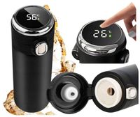 KUBEK TERMICZNY TERMOS 420ML WYŚWIETLACZ LCD SZCZELNY DUŻY KAWA