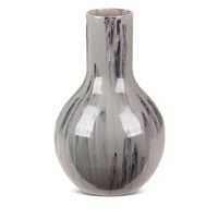 Wazon szklany glamour CALEN 24X24X40 popielaty