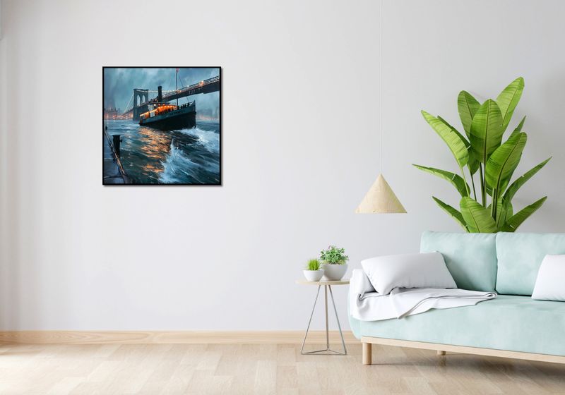 Plakat 70x70cm Stary Parowiec zdjęcie 4