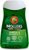 Moller’s Forte z tranem suplement diety 112 kapsułek