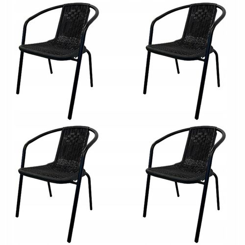 Zestaw 4 krzeseł ogrodowych - komplet FLORA na Arena.pl