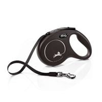 Smycz automatyczna Flexi M taśm 5m, 25kg czarna