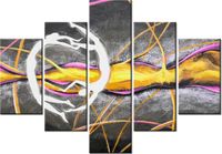 70 100CM OBRAZ 5 ELEM WIRUJĄCE POSTACIE DRUK PŁÓTNO