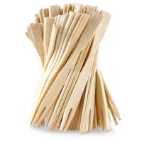 100x Widelczyki Bambusowe Drewniane Widelce do Przekąsek Przystawek 9 cm
