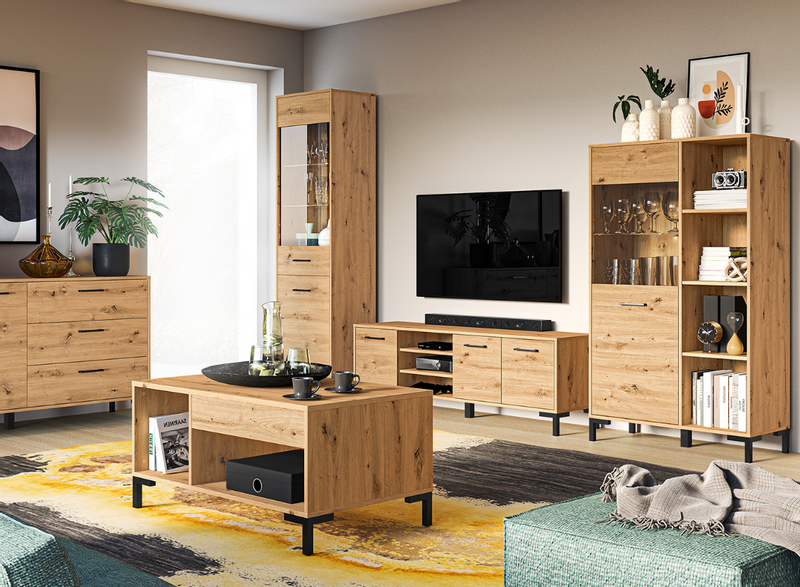 Meblościanka Zestaw Mebli Do Salonu 1 Dąb Artisan NIVA ML zdjęcie 1