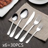 Zestaw  Sztućców 24 szt - HOME DECOR - 24/30 Szt Srebrny 30 Szt