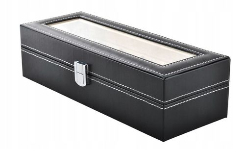 Pudełko na Zegarki Etui Organizer na 6 Zegarków Elegancka Szkatułka Prezent na Arena.pl