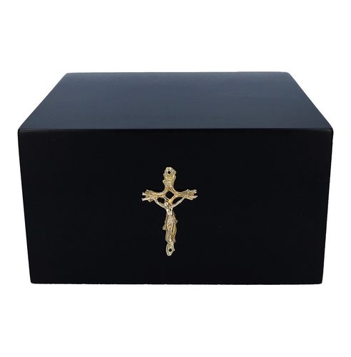 Katolicka czarna urna na prochy na Arena.pl