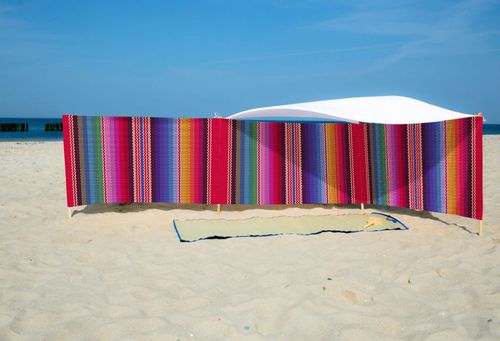 PARAWAN PLAŻOWY paski z indywidualnym napisem 8 PANELI 64.8 na Arena.pl