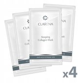 Maska Maseczka Maseczki do Twarzy Sleeping Collagen Mask Clarena 4szt