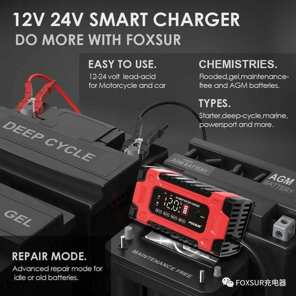 PROSTOWNIK FOXSUR 12V&24V 10A LCD zdjęcie 4