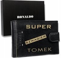 Portfel męski z grawerem PREZENT dla szwagra