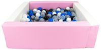 Kwadratowy suchy basen z ekoskóry z 300 piłeczkami SUPER ZABAWA DLA DZIECKA