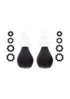 nipple enlargers with 8 rings black