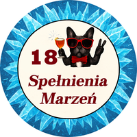 Opłatek na tort Pies Piesek Drink Whisky Party