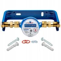 ZESTAW WODOMIERZ ZIMNA WODA LICZNIK 1/2 1,6M3 2030 + KONSOLA WSPORNIK