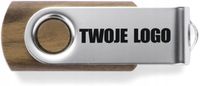 TWÓJ NADRUK PENDRIVE drewniany reklamowy LOGO FIRMY NAPIS Pamięć USB 10 SZT